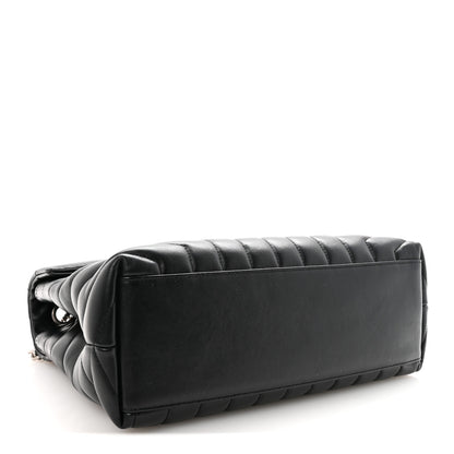 Saint Laurent Calfskin Y Quilted Monogram Medium Loulou Chain Satchel Black 4 of 9