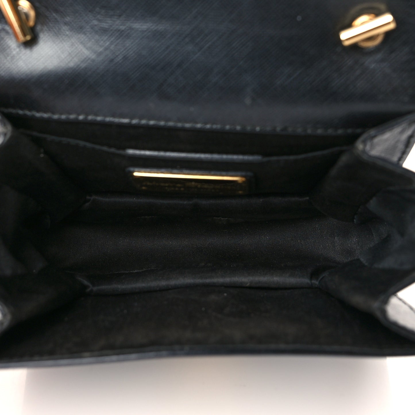 Printed Calfskin Mini Ginny Shoulder Bag Black