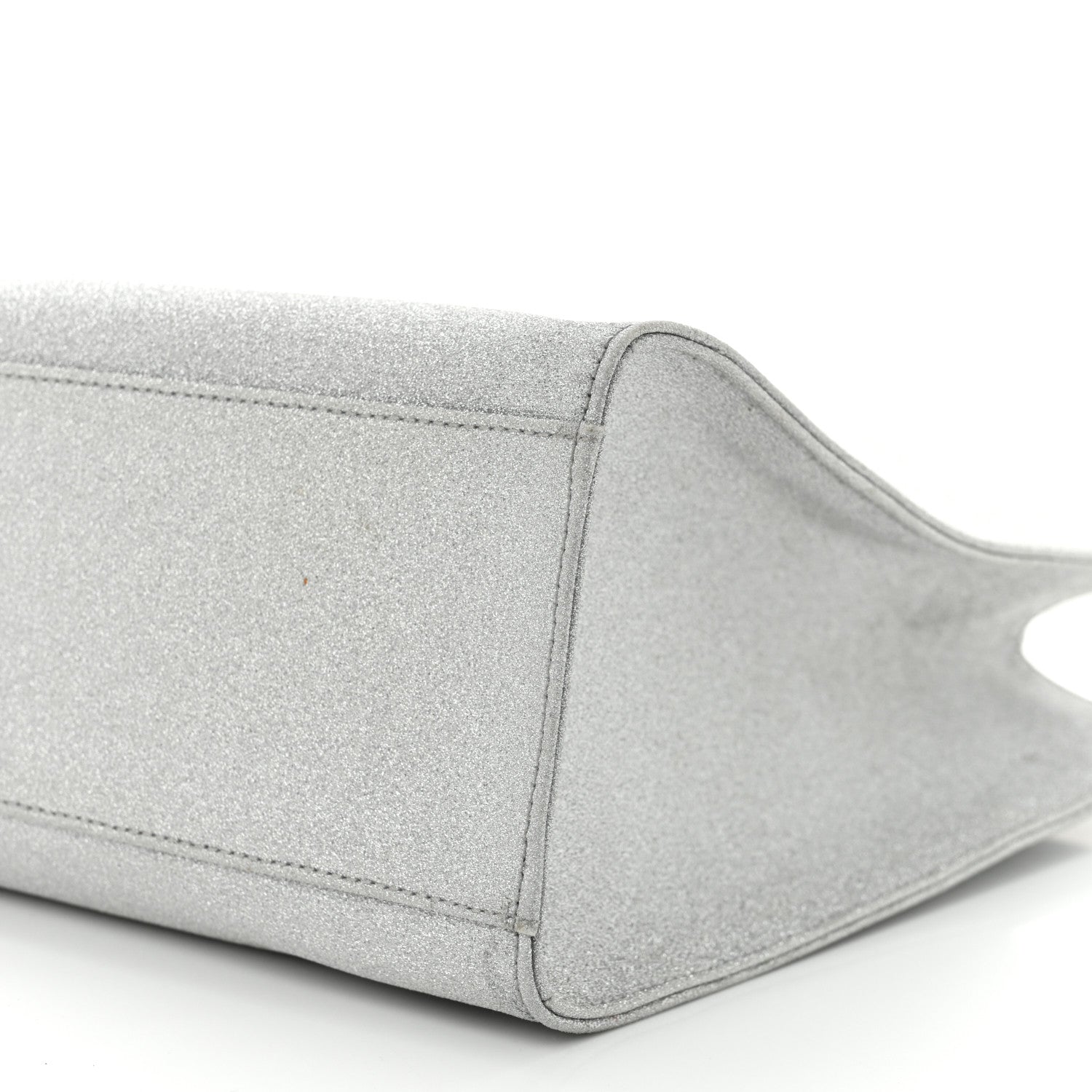 Telfar Glitter Microfiber Large Shopping Bag Silver 10 of 11