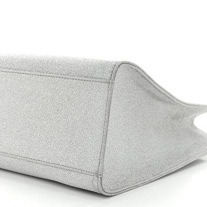 Telfar Glitter Microfiber Large Shopping Bag Silver 10 of 11