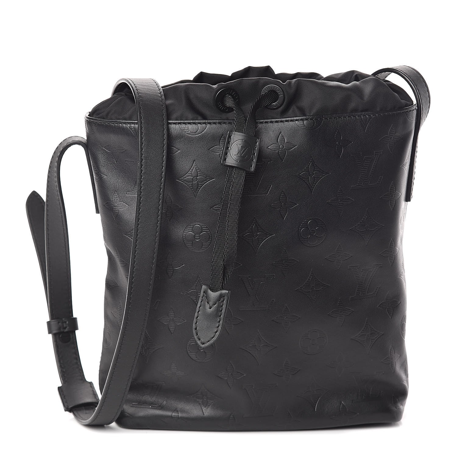 Louis Vuitton Calfskin Monogram Shadow Nano Bag Black 1 of 9