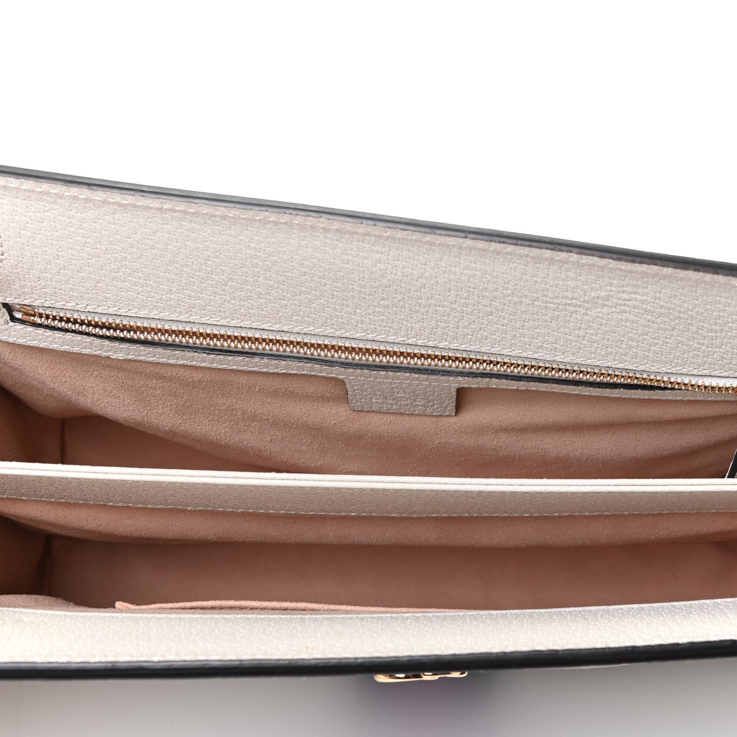 Textured Calfskin Medium Ophidia Chain Shoulder Bag Mystic White