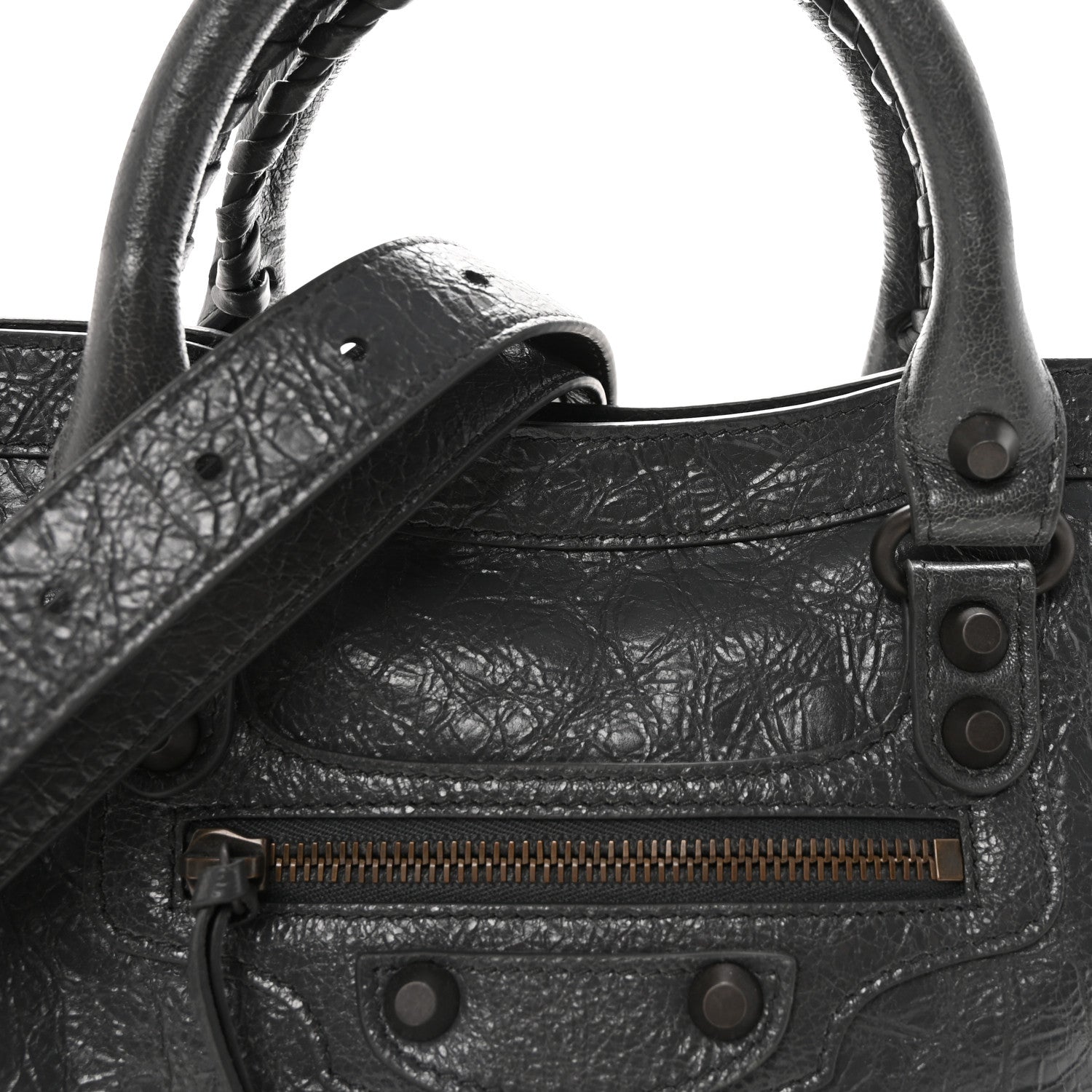 Balenciaga Agneau Arena Classic Hardware Small Le City Volcanic Rock 7 of 9