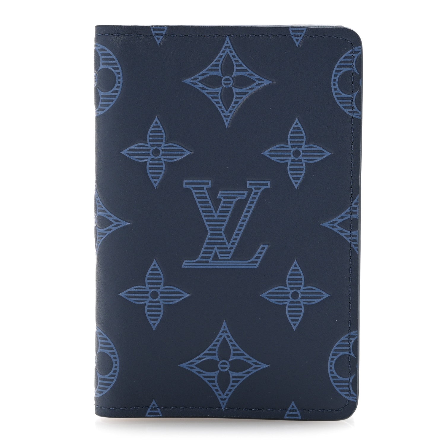 Louis Vuitton Calfskin Monogram Shadow Pocket Organizer Blue 1 of 7