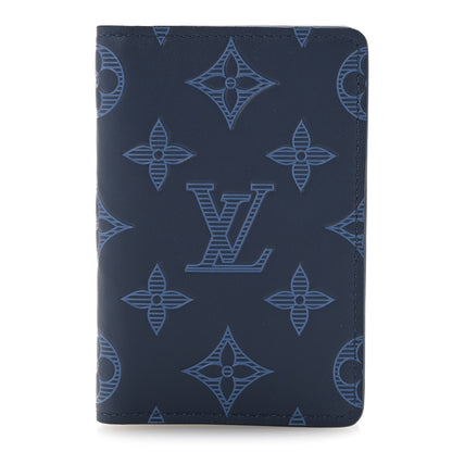 Louis Vuitton Calfskin Monogram Shadow Pocket Organizer Blue 1 of 7
