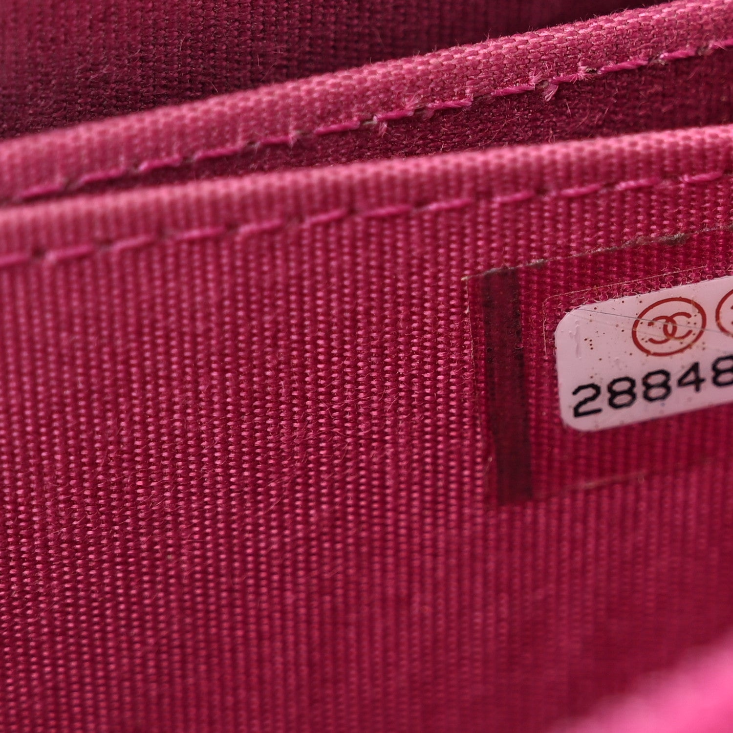 Chanel Caviar Quilted Boy Zip Around Coin Purse Wallet Fuchsia 7 of 8