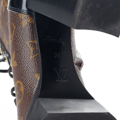 Louis Vuitton Patent Calfskin Monogram Star Trail Ankle Boots 39 Black 6 of 8