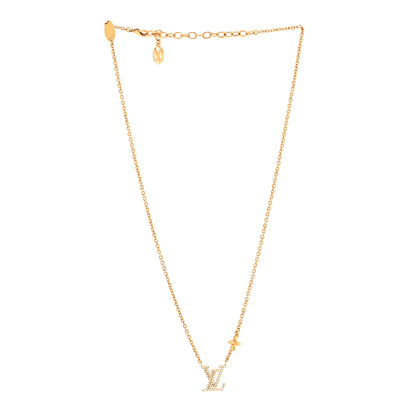 Louis Vuitton Metal Crystal LV Iconic Necklace Gold 3 of 6