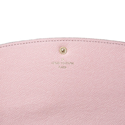 Louis Vuitton Damier Ebene Emilie Wallet Rose Ballerine 6 of 7