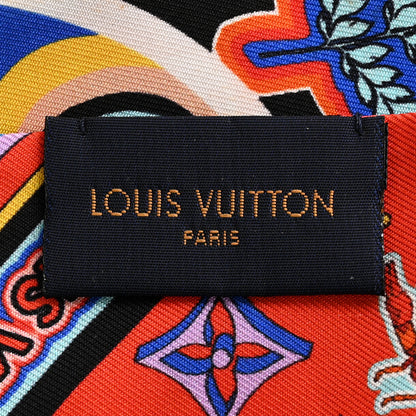 Louis Vuitton Silk Monogram Astro Scorpio Bandeau Red 3 of 4