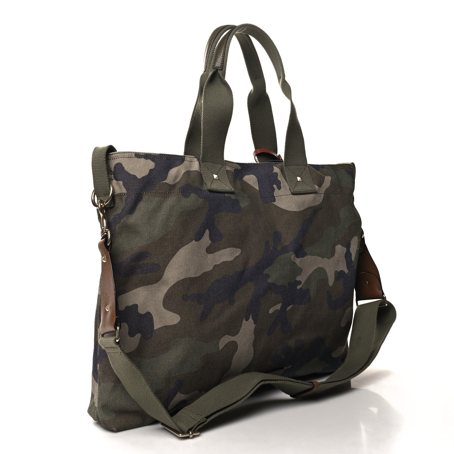 Valentino Garavani Canvas Calfskin Camouflage Tote Multicolor 3 of 10