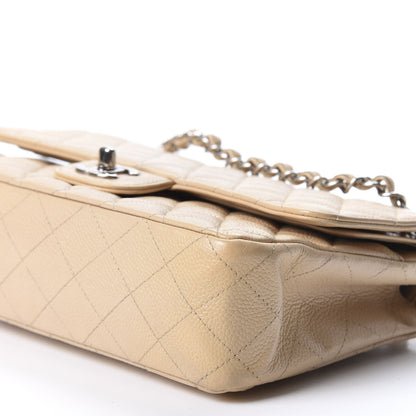 Chanel Caviar Quilted Medium Double Flap Beige Clair 6 of 12