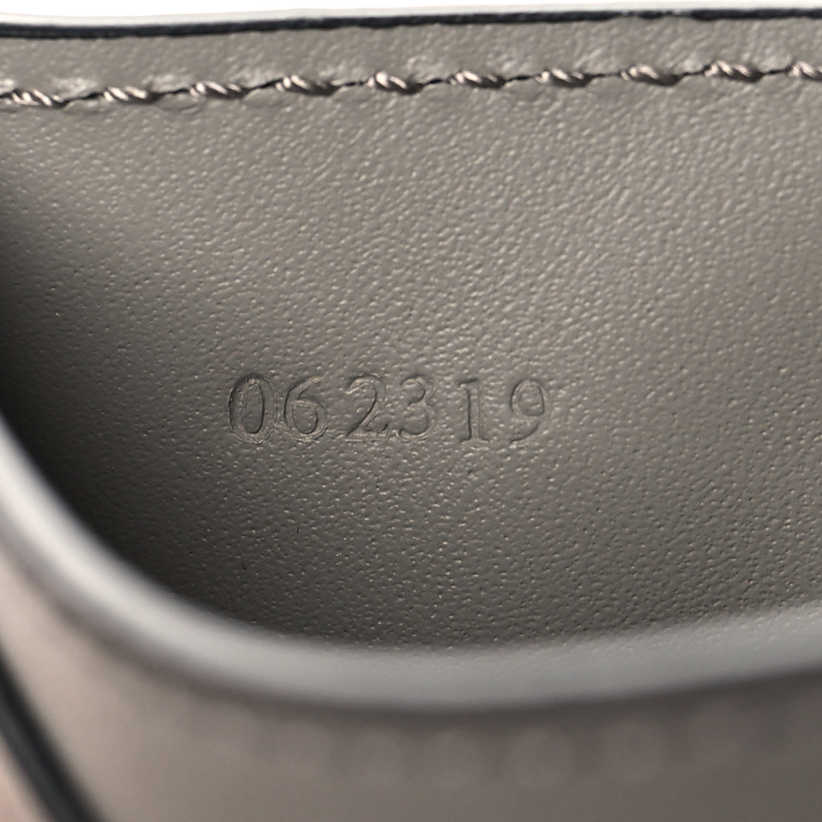 Calfskin Puzzle Card Holder Asphalt Grey