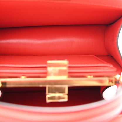 Fendi Shiny Nappa Petite Peekaboo I SEE U Satchel Papavero 5 of 12