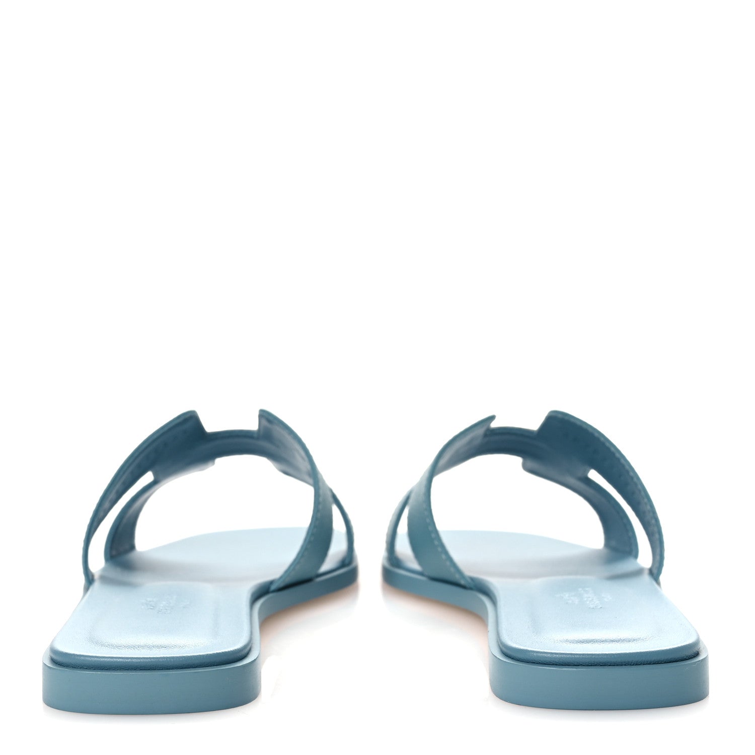 Hermes Epsom Oran Sandals 38 New Blue Jean 6 of 11