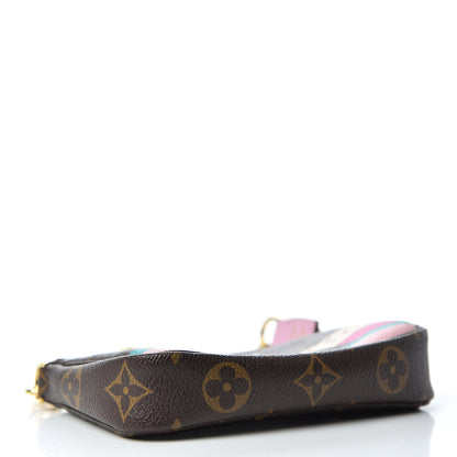 Louis Vuitton Monogram 2016 Christmas Animation Mini Pochette Accessories Rose Ballerine 4 of 7