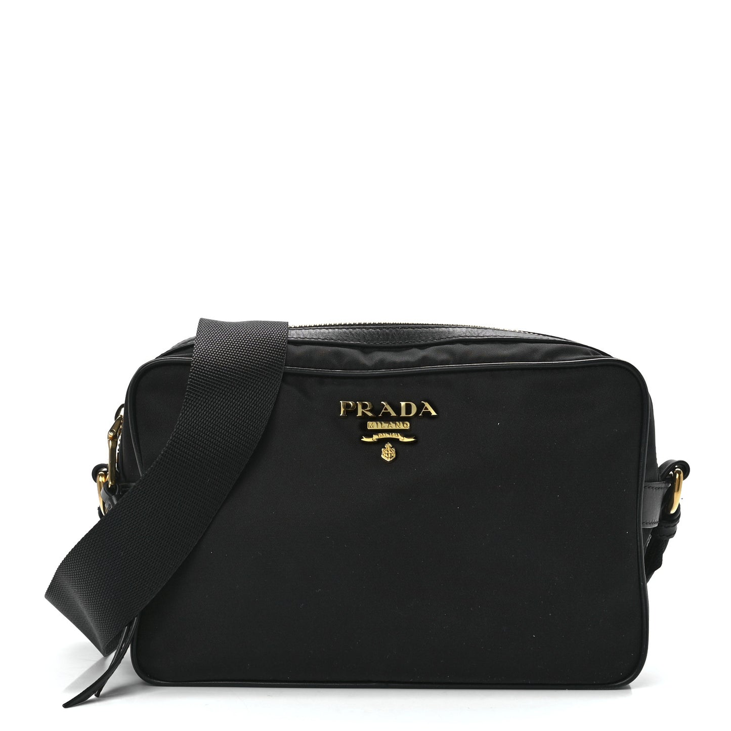 Tessuto Nylon Soft Calf Camera Bag Black