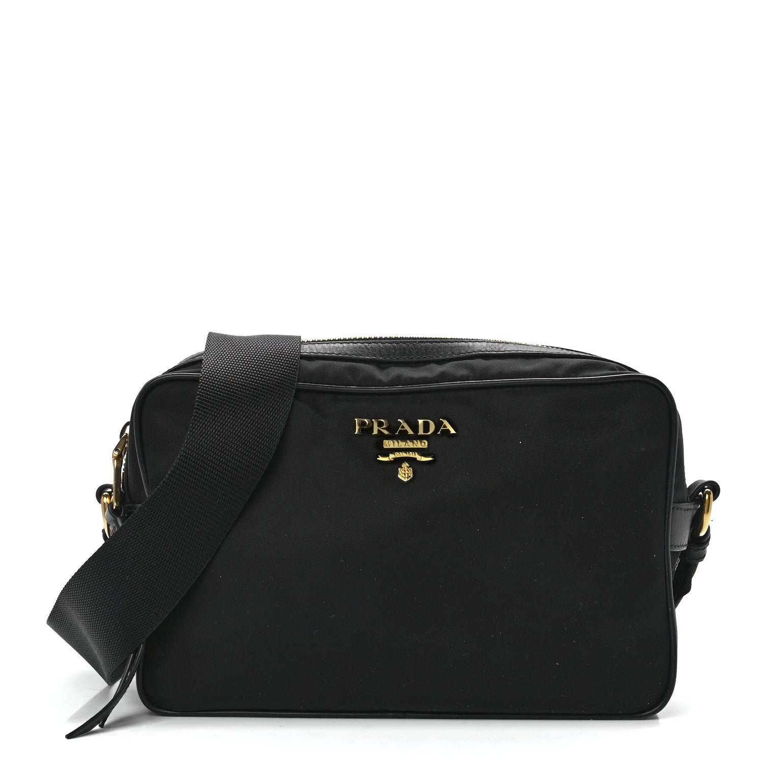Prada Tessuto Nylon Soft Calf Camera Bag Black 1 of 11