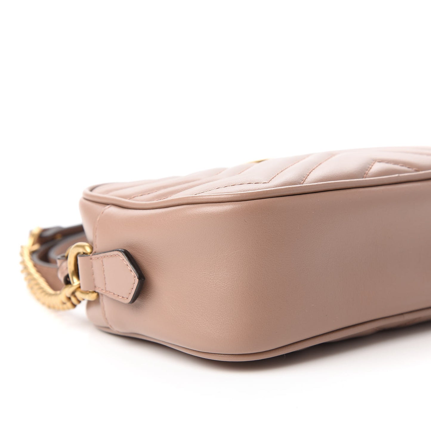 Calfskin Matelasse Mini GG Marmont Chain Shoulder Bag Porcelain Rose