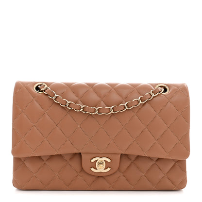 Chanel Lambskin Quilted Medium Double Flap Brown 1 of 10