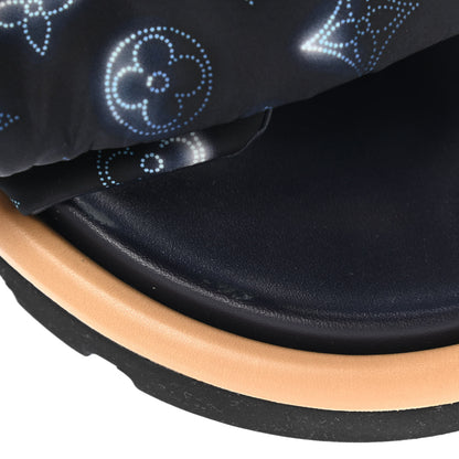 Louis Vuitton Nylon Monogram Womens Pool Pillow Comfort Mule 40 Navy Blue 10 of 12