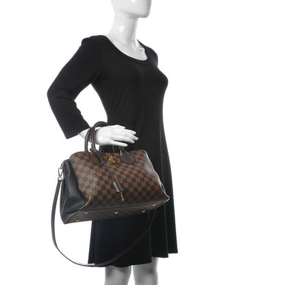 Louis Vuitton Cuir Taurillon Damier Ebene Normandy Black 2 of 11