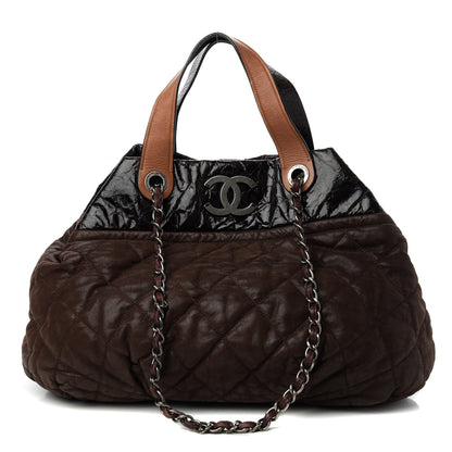 Chanel Iridescent Calfskin Quilted Large In The Mix Tote Brown 1 of 12