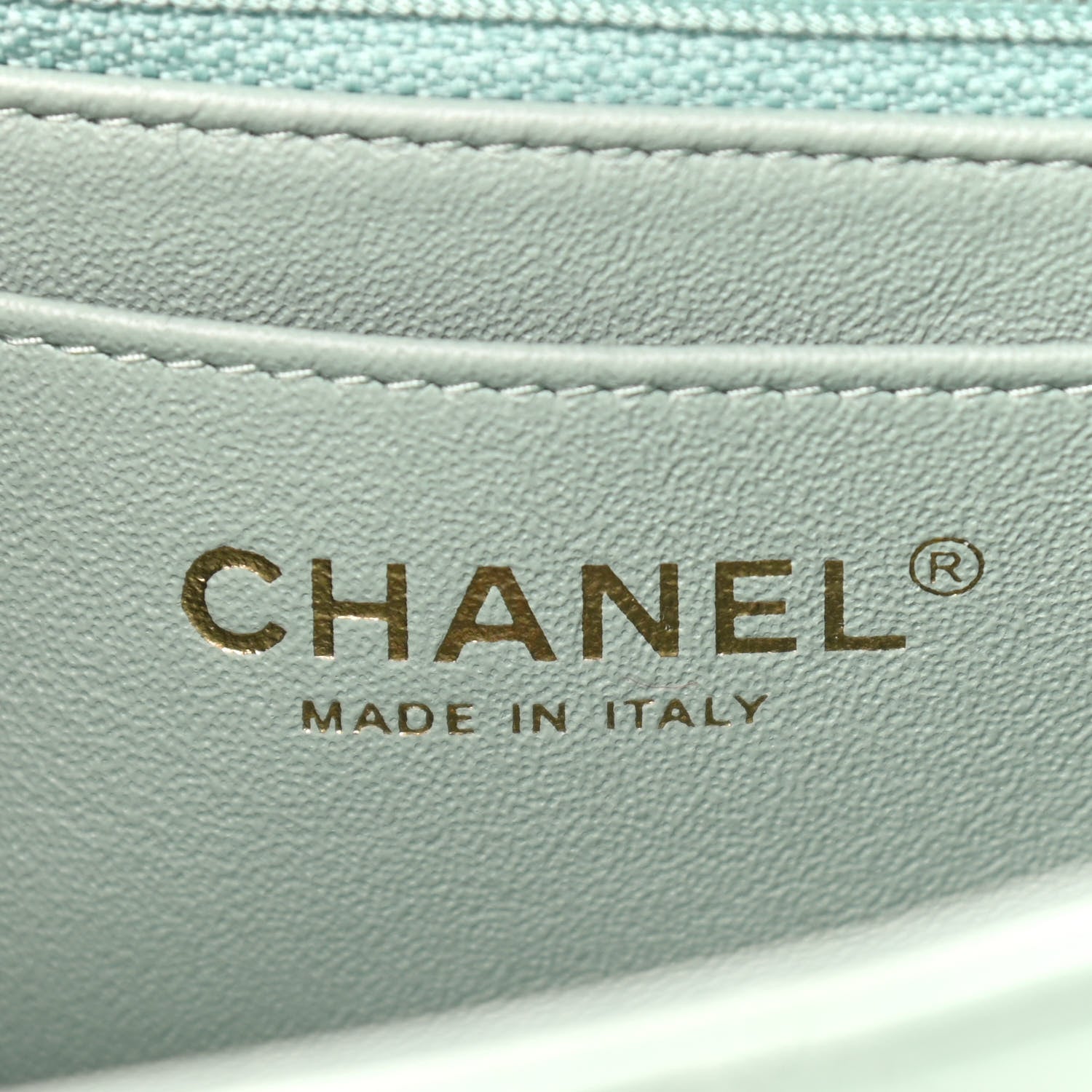 Chanel Lambskin Quilted Mini Rectangular Flap Light Green 6 of 9