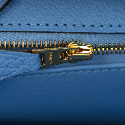 Hermes Taurillon Clemence Birkin 35 Bleu Paradis 14 of 27