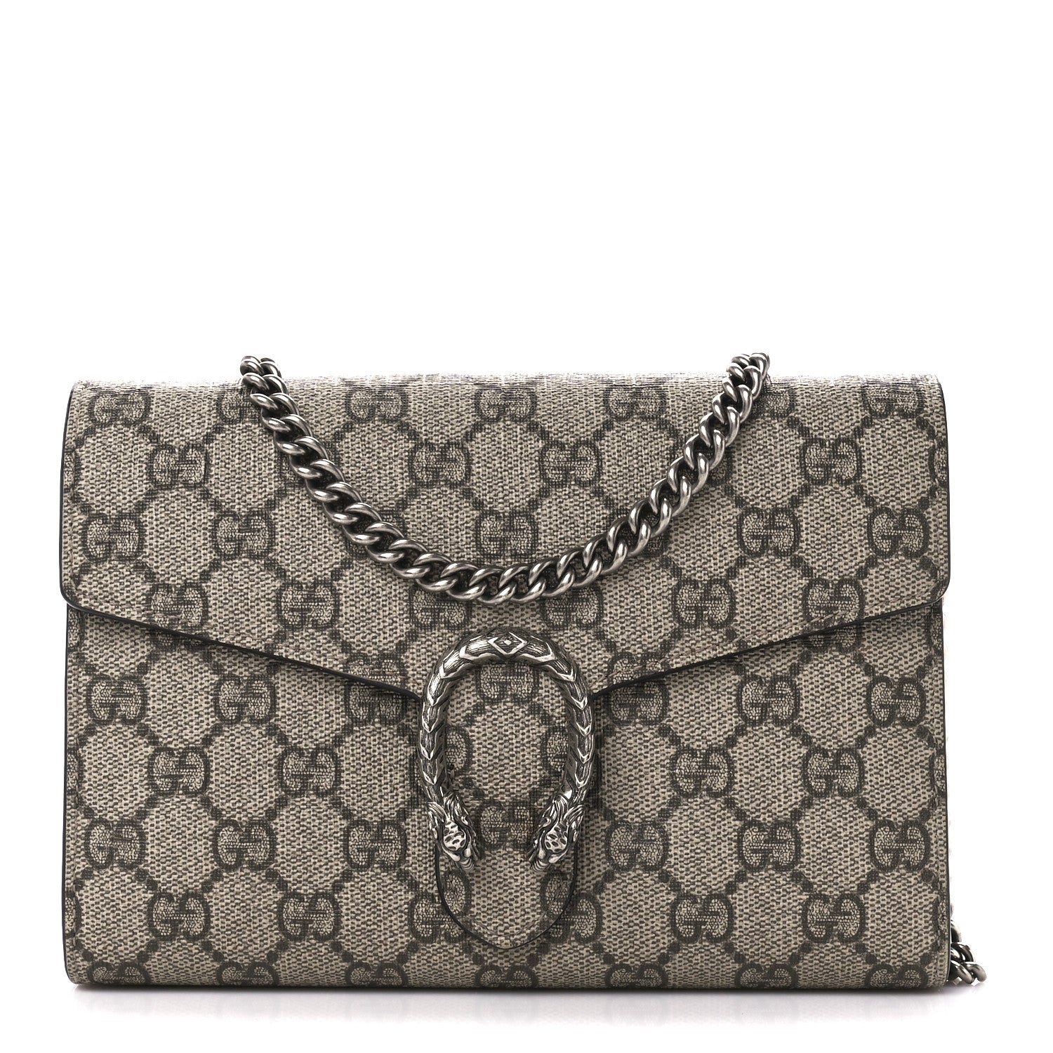 Gucci GG Supreme Monogram Mini Dionysus Chain Wallet Beige Black 1 of 10