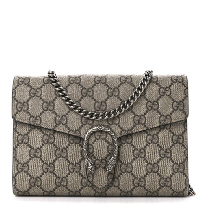 Gucci GG Supreme Monogram Mini Dionysus Chain Wallet Beige Black 1 of 10