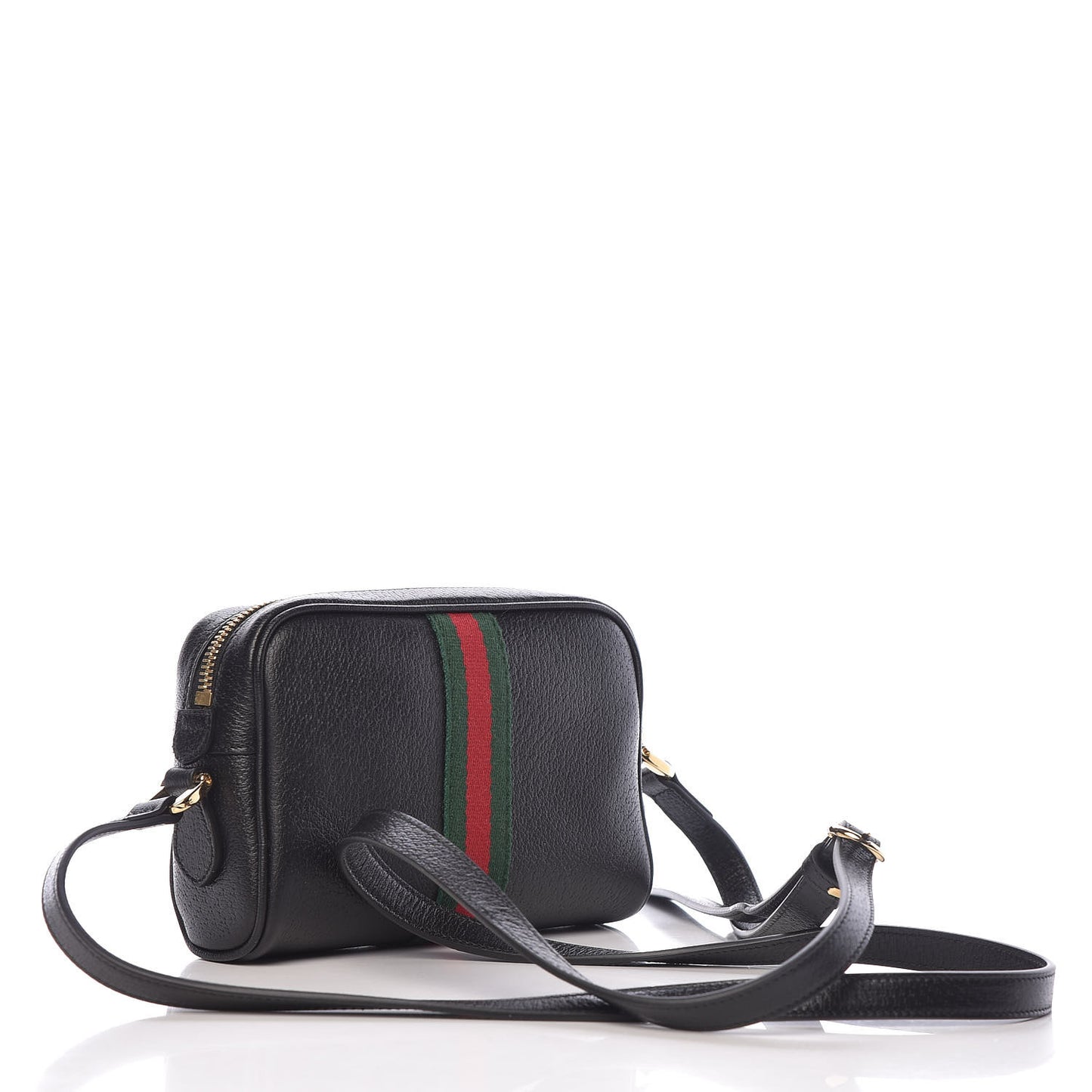 Calfskin Web Mini Ophidia Shoulder Bag Black