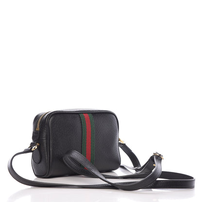Gucci Calfskin Web Mini Ophidia Shoulder Bag Black 3 of 11
