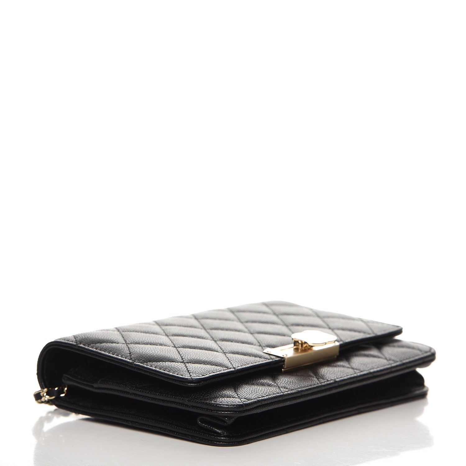 Chanel Caviar Quilted Golden Class Wallet On Chain WOC Black 4 of 9