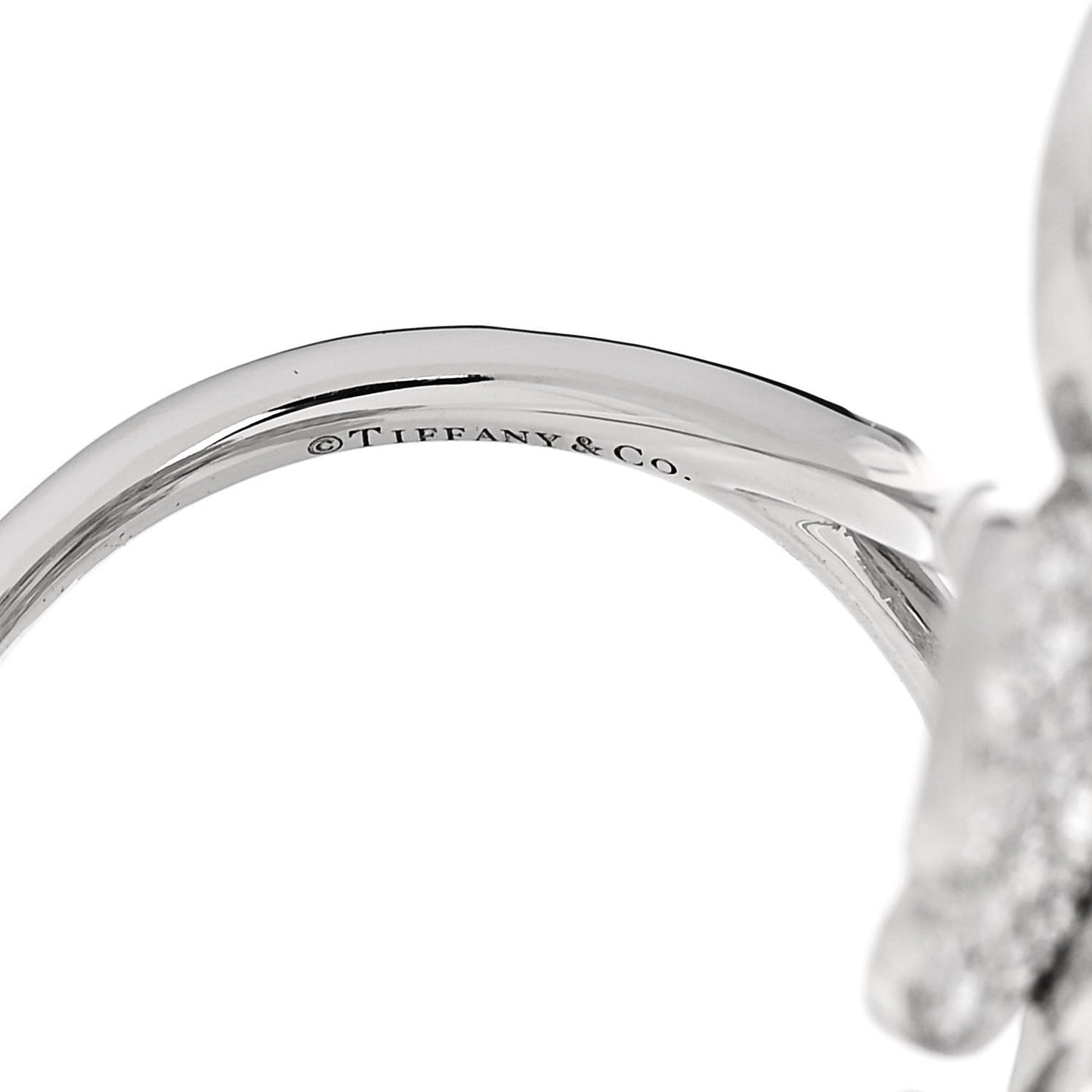 Platinum Diamond Paper Flowers Cluster Ring 52 6