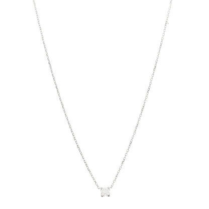 Cartier 18K White Gold Diamond .24ct C De Cartier Pendant Necklace 1 of 4