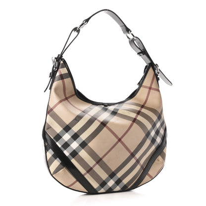 Burberry Supernova Check Large Larkin Hobo Black 3 of 14