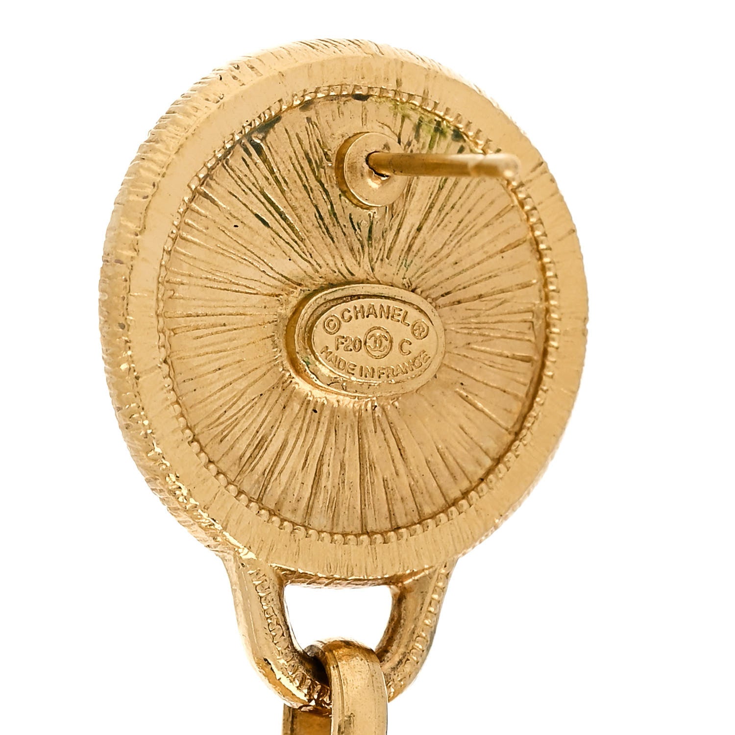 Chanel Pearl CC Tags Drop Earrings Gold 4 of 5