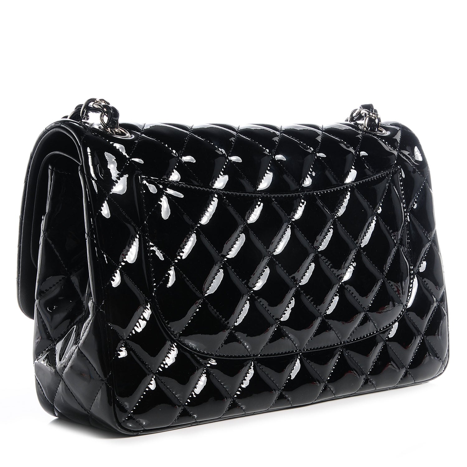 Chanel Patent Jumbo Double Flap Black 3 of 9