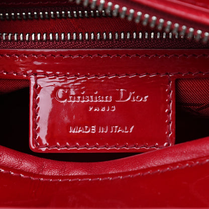 Christian Dior Patent Cannage Medium Lady Dior Red 6 of 9