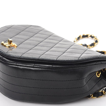 Chanel Lambskin Quilted Small Half Moon Flap Black 10 of 13