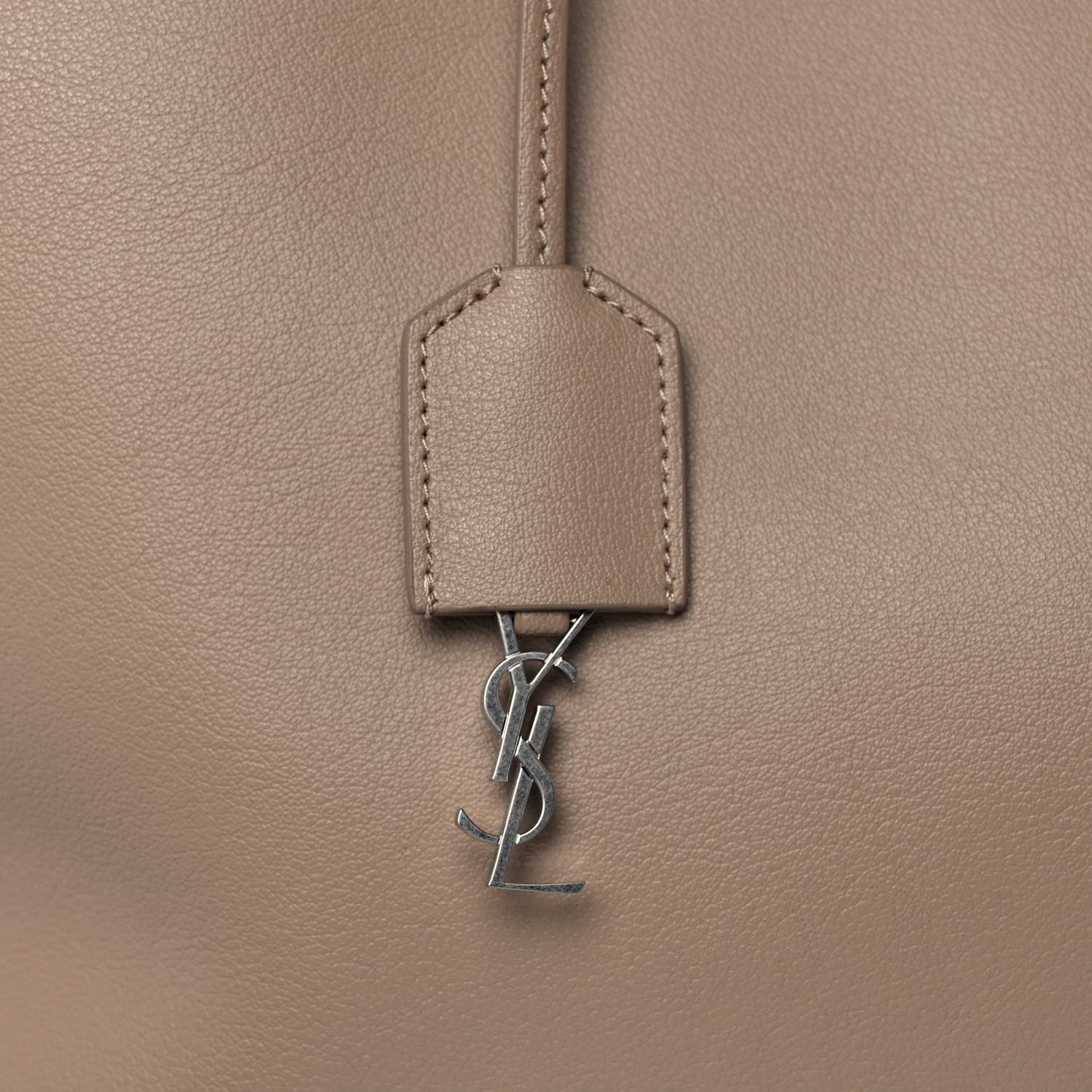 Calfskin Large Shopping Tote Dark Beige