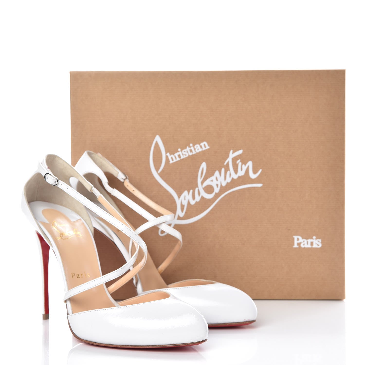 Christian Louboutin Kid Crossbreche 100 Pumps 39 Latte 12 of 12