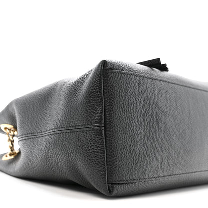 Gucci Pebbled Calfskin Medium Soho Chain Shoulder Bag Black 9 of 13