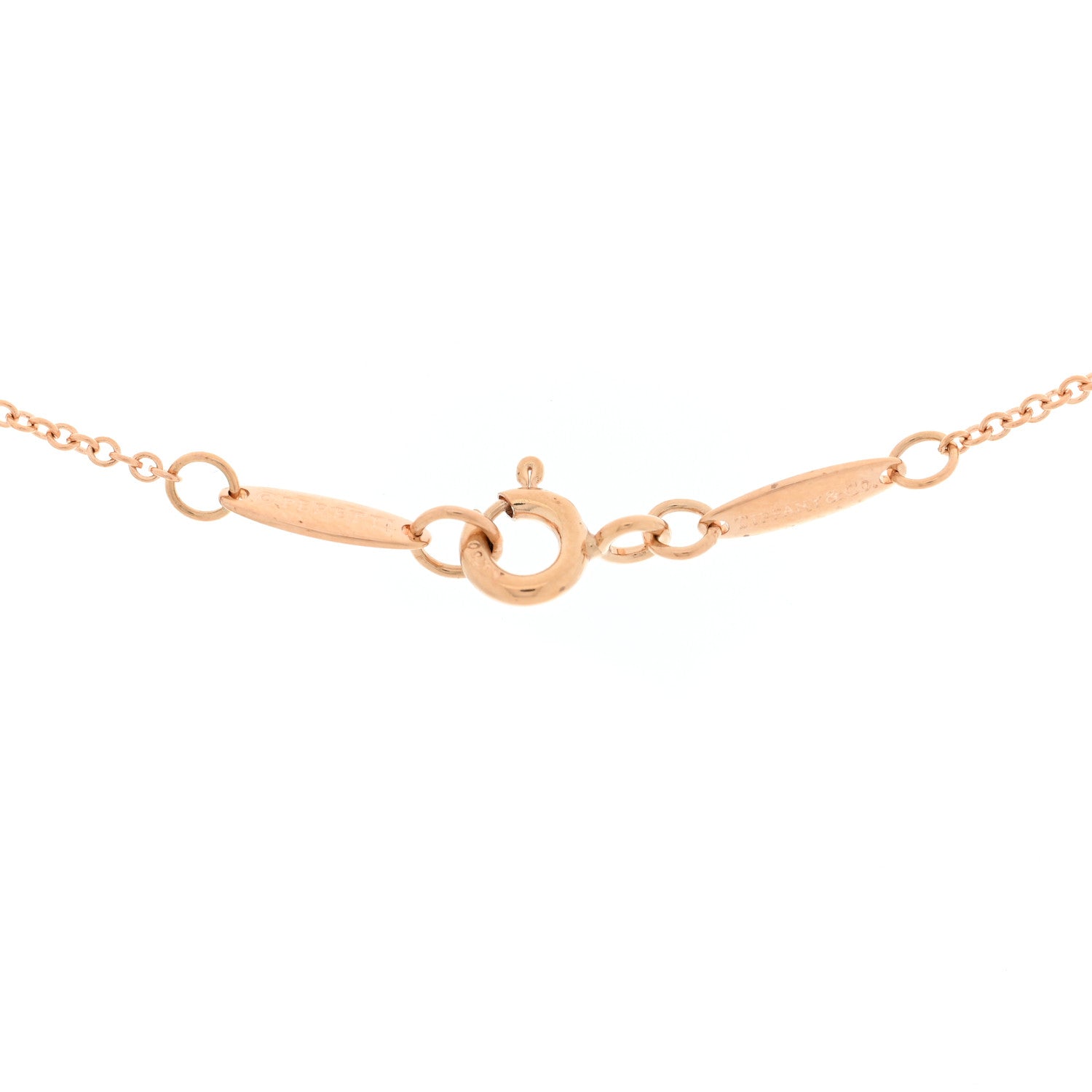 Tiffany 18K Rose Gold Diamond Elsa Peretti Diamonds by the Yard Necklace and Earrings Set 6 of 9