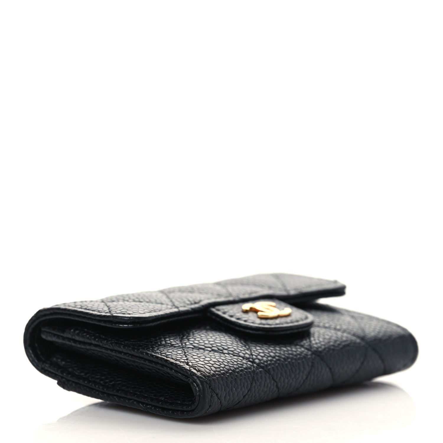 Chanel Caviar Quilted Flap Card Holder Wallet Black 4 of 8