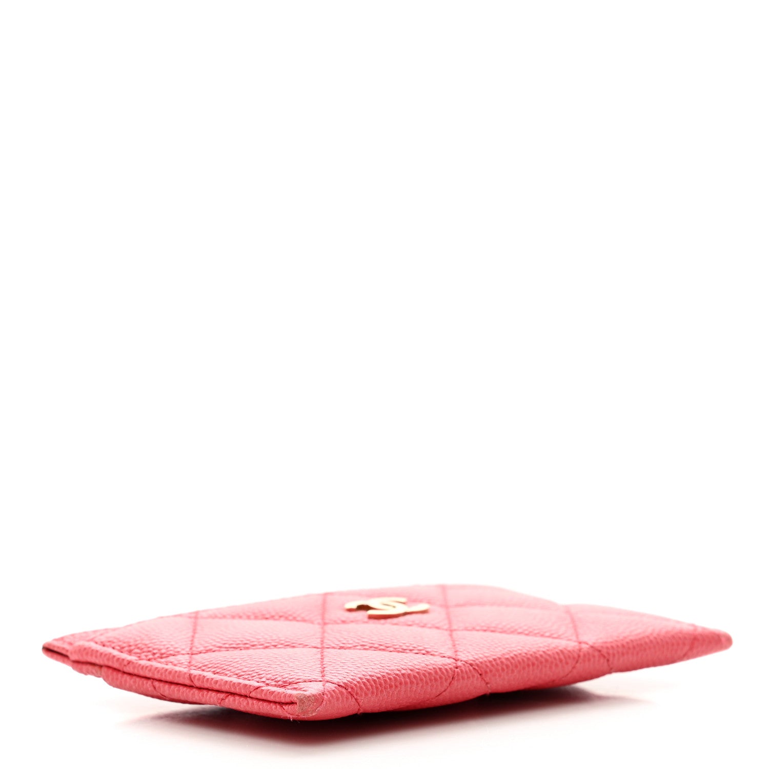 Chanel Caviar Quilted Card Holder Dark Pink 4 of 10