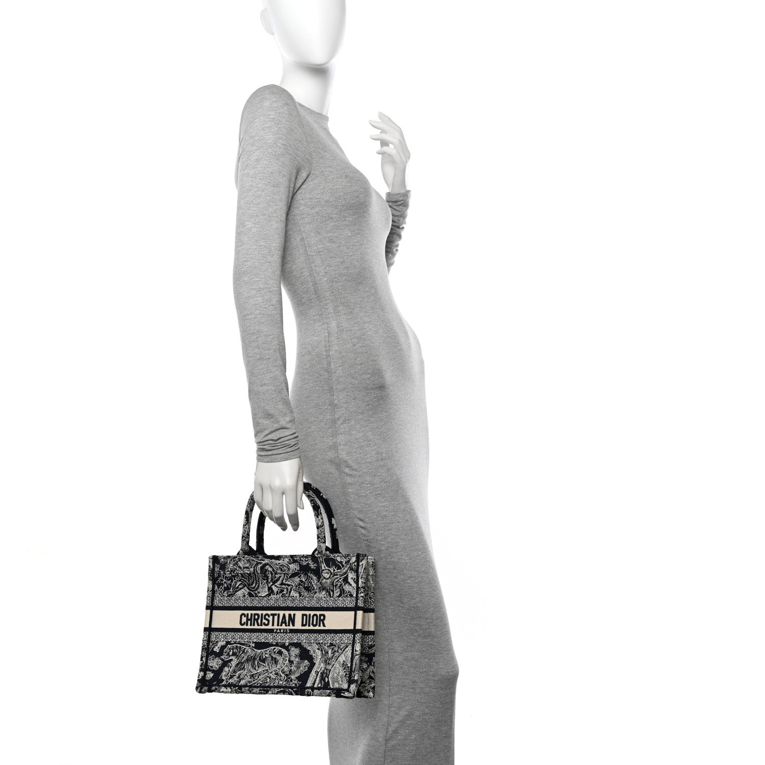 Christian Dior Canvas Embroidered Small Dioriviera Toile De Jouy Book Tote Blue 2 of 11