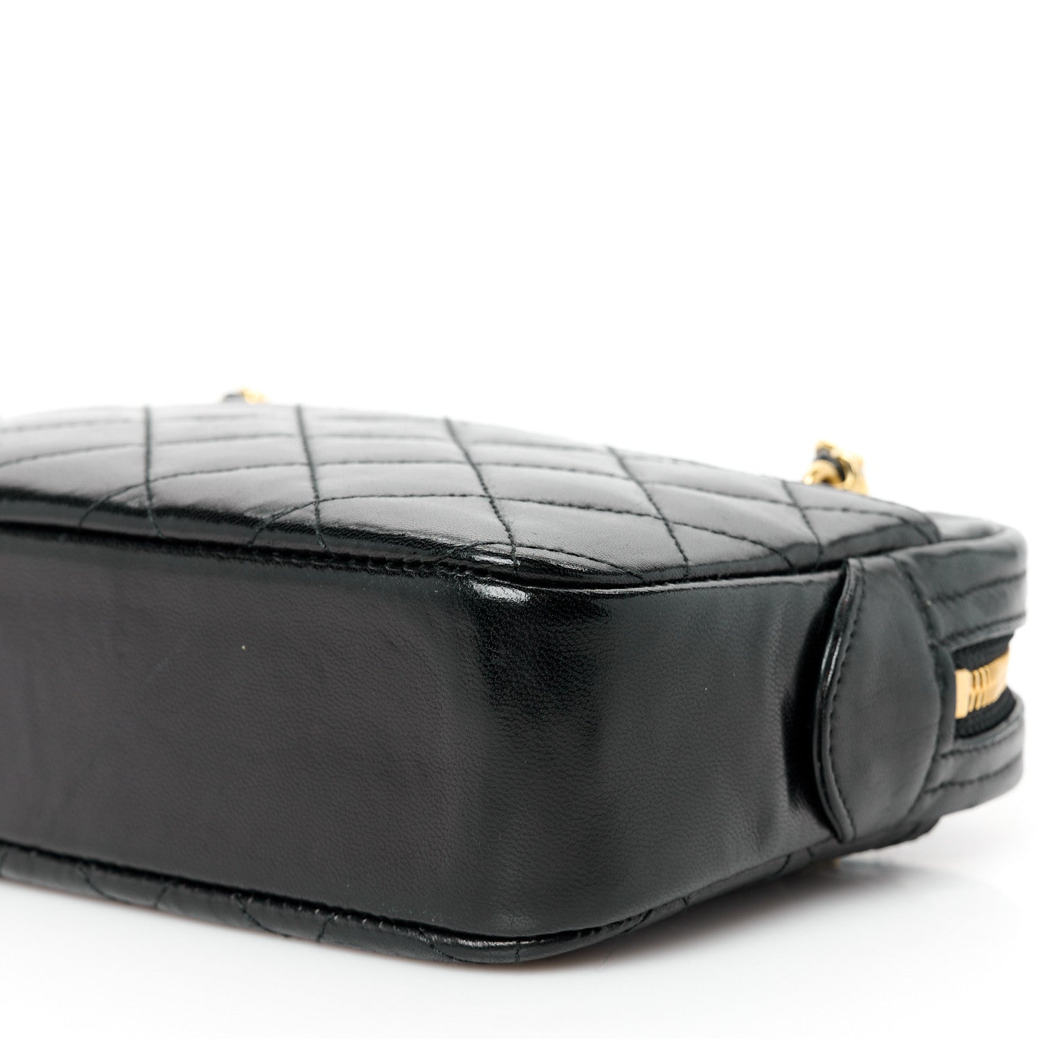 Chanel Lambskin Quilted Camera Case Black 11 of 11