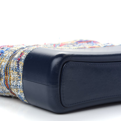 Chanel Tweed Calfskin Quilted Medium Gabrielle Hobo Navy 8 of 9